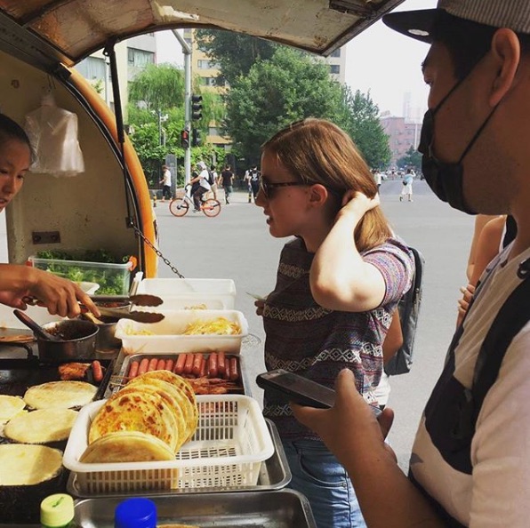 Buying breakfast in Beijing